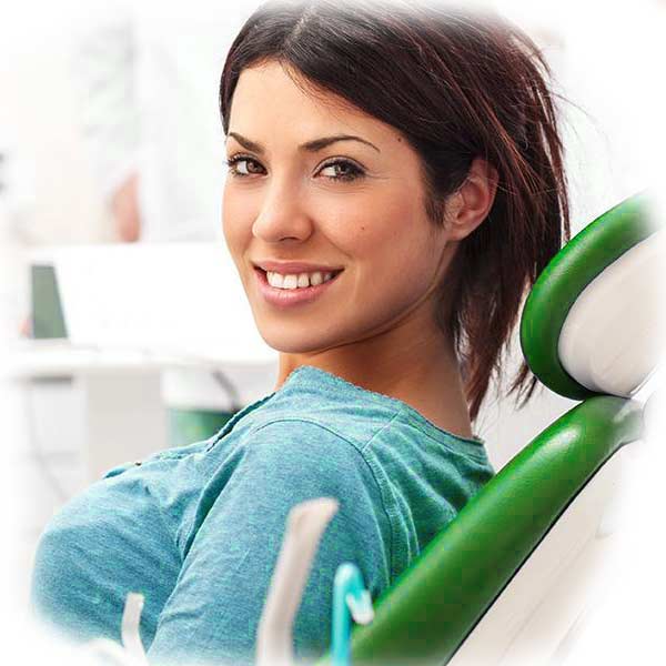 woman in dentists chair